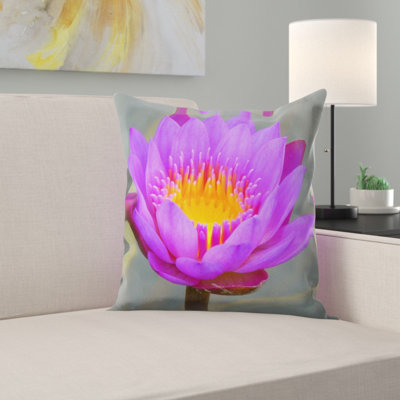 Water Lily Throw Pillow