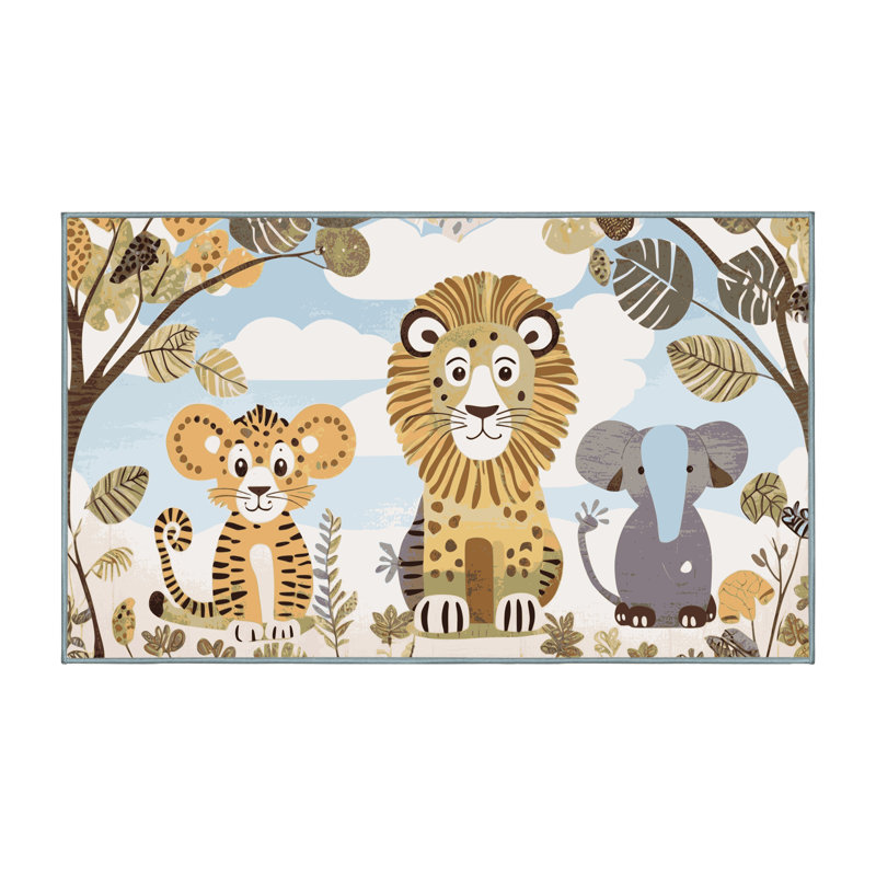 Tapis pour enfants East Urban Home, Rectangulaire 2 pi x 3 pi