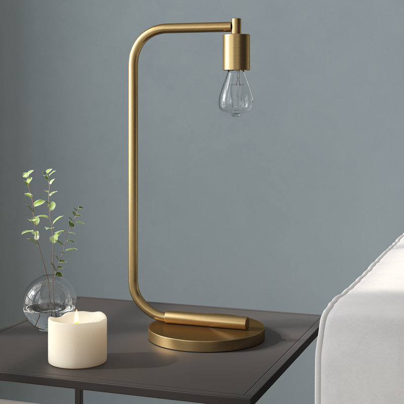 Issamar Metal Desk Lamp, 20.5" H x 9.13" W x 7.5" D, Brass