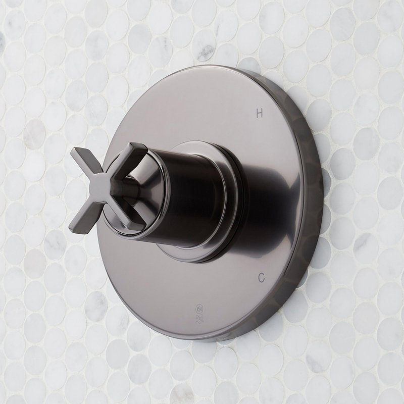 Vassor Shower System with Rain Shower Head, Hand Shower, Hose, Valve Trim and Diverter