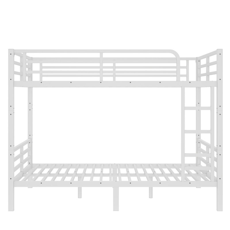 Metal Full XL Over Full XL Bunk Bed for Teens and Adults, Space-Saving, Noise-Reduced, No Box Spring Needed