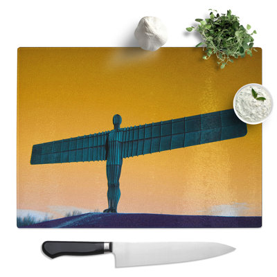Angel Of The North Newcastle 3 Art  Glass Chopping Board
