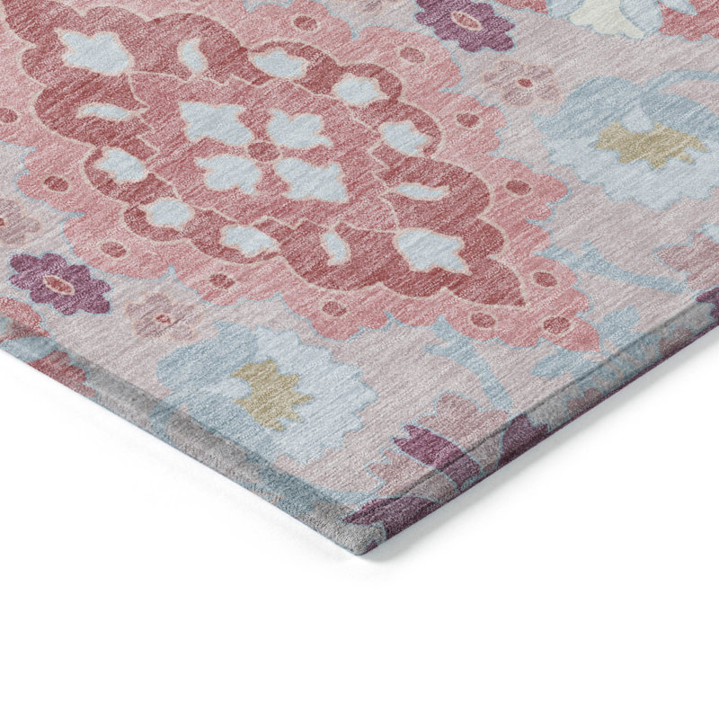 Machine Washable Indoor/Outdoor Chayden ACN1002 Blush, Rectangle 8' x 10'