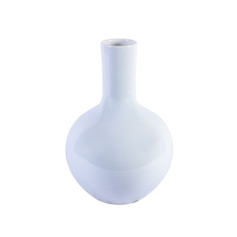 Vase de table glacé 17 po H, H 13 po x l 8 po x P 8 po, bleu