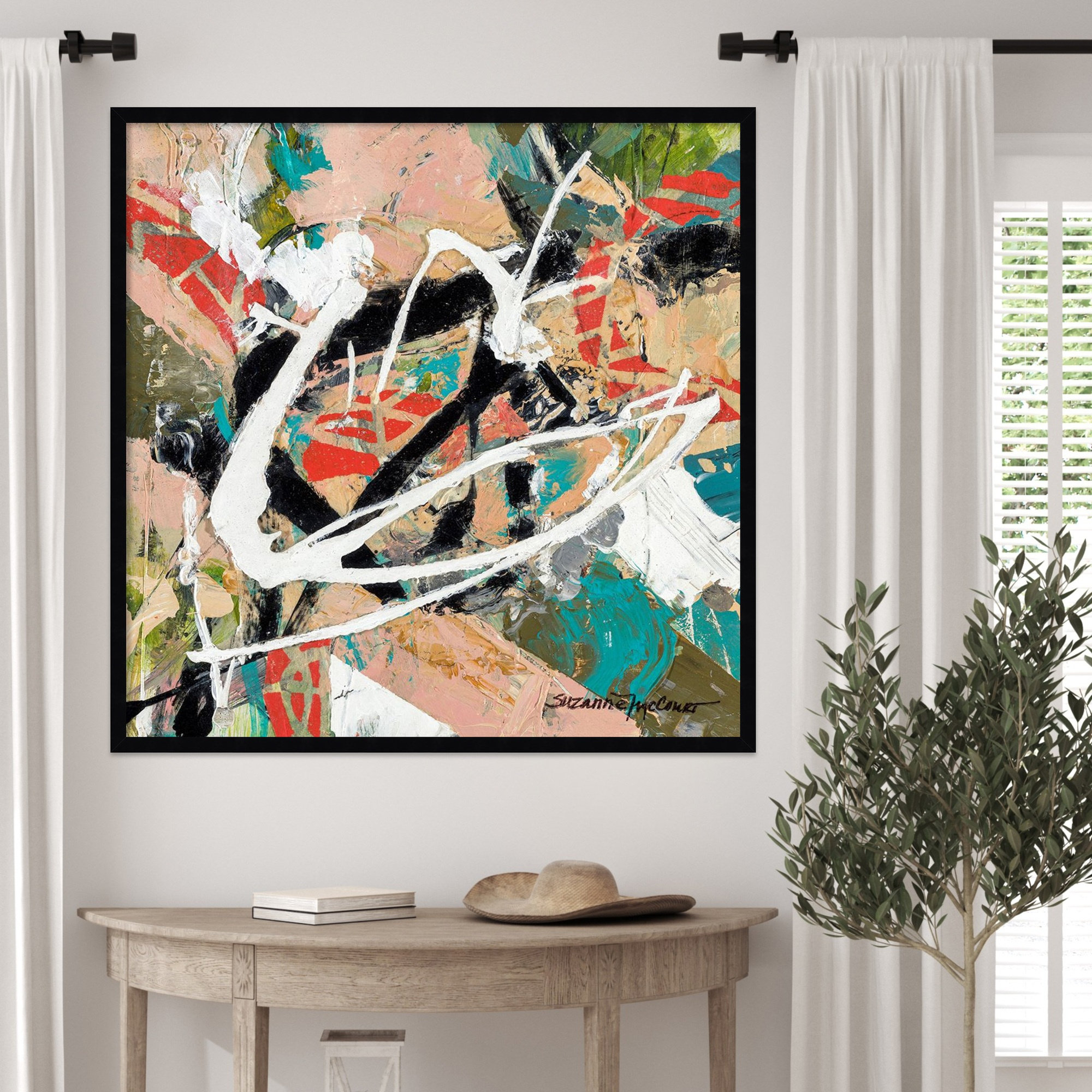 Stacked by Sutter Wood Framed Wall Art Print, 33" H x 33" W, Black