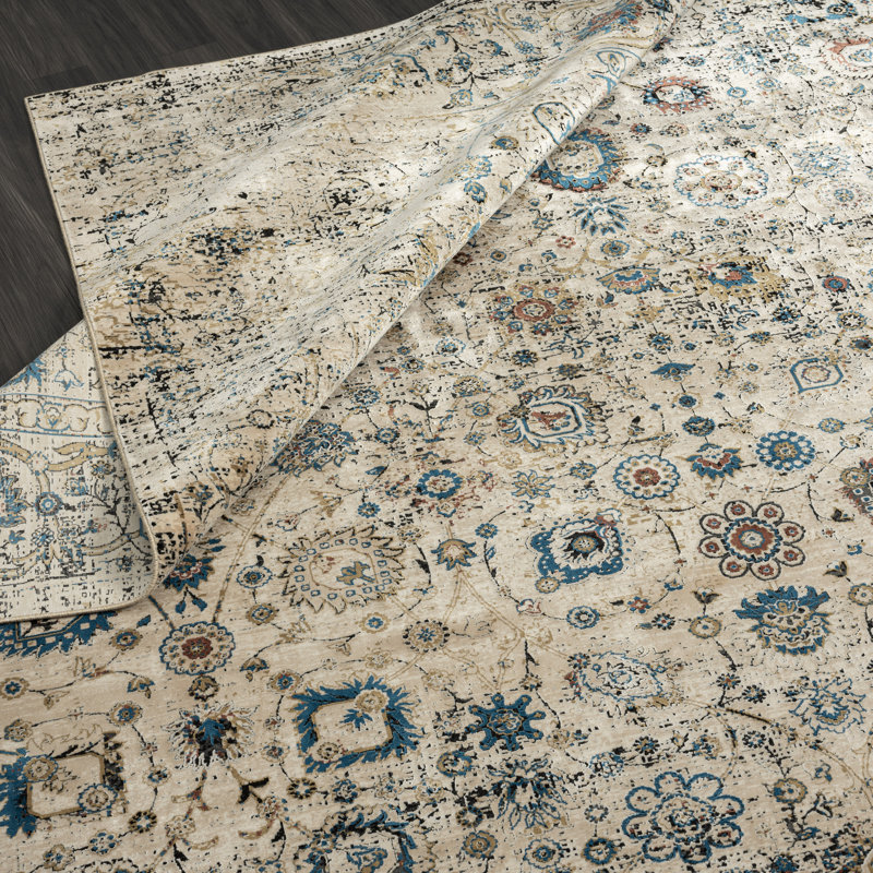 Lydian Area Rug in Ivory, Rectangle 4' x 5'11"