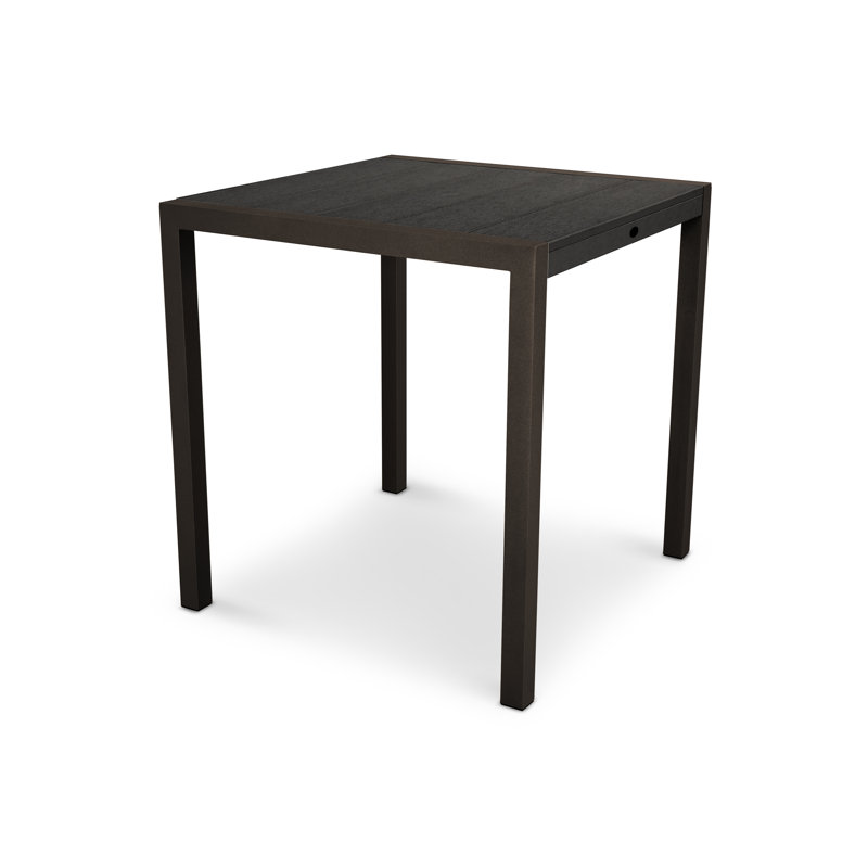 TREX Outdoors Surf City Counter Table, 36" x 36", Textured Bronze/Charcoal Black