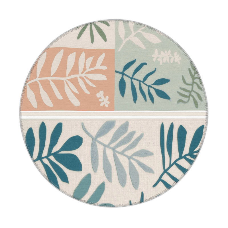 Lavender Trail Indoor And Outdoor Area Rug, Round 5'