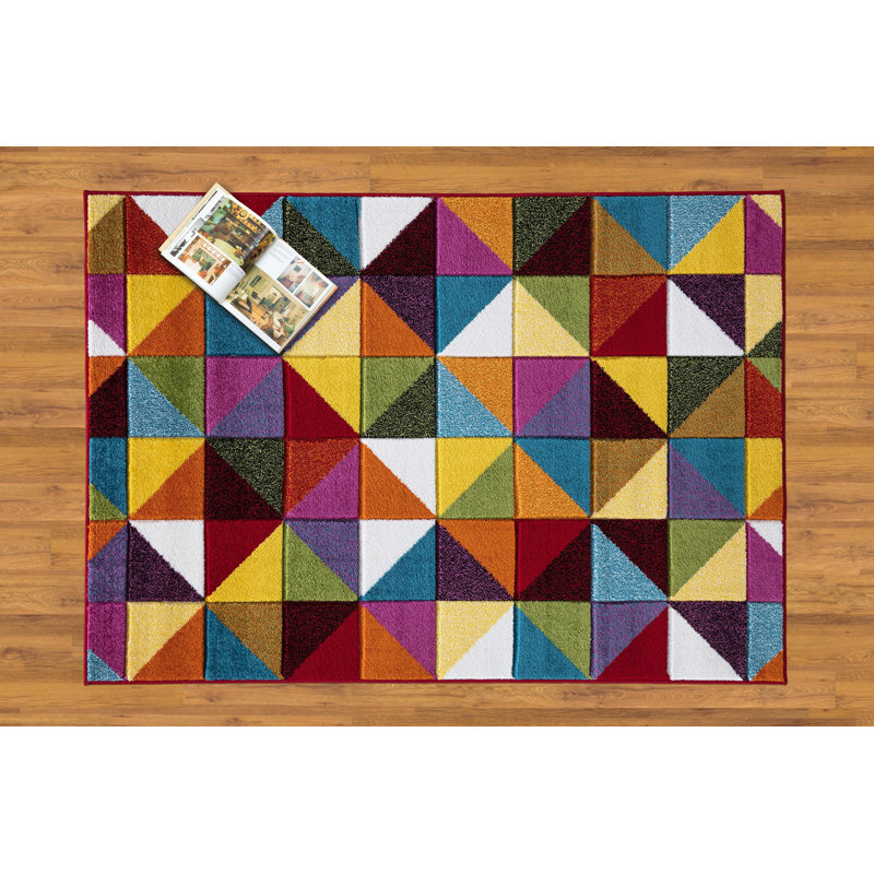 Aran?el Geometric Area Rug, Rectangle 60 x 110cm