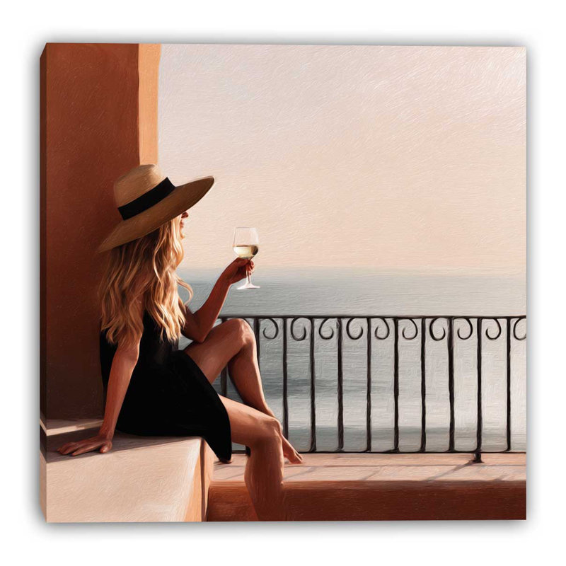 «Quiet balcon», art mural sur toile tendue, L 30 po x H 30 po x P 1,5 po