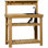Banc de rempotage extérieur Outsunny avec robinet, lavabo amovible, crochets et tablettes de rangement, banc de travail en bois pour serre, jardin, patio