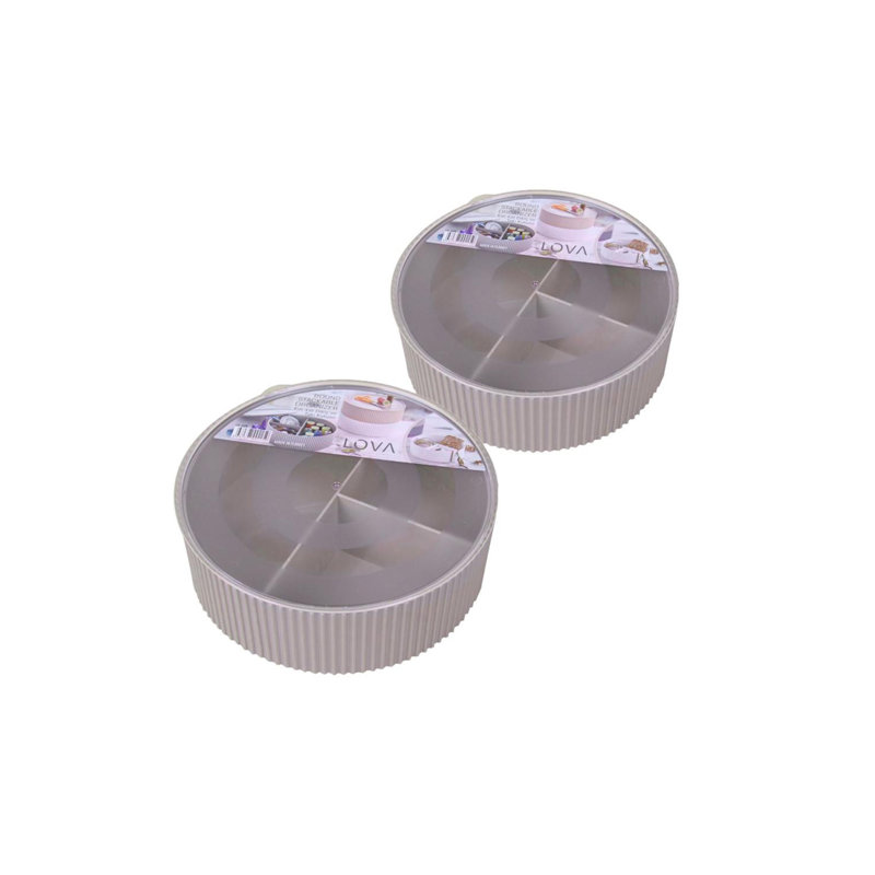 Ensemble de bacs de rangement en plastique, Beige