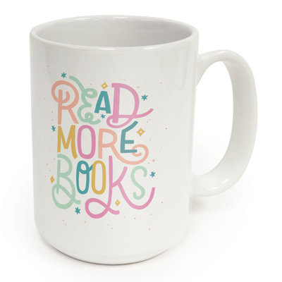 Book Nerd 15 oz. Tasse décorative en céramique