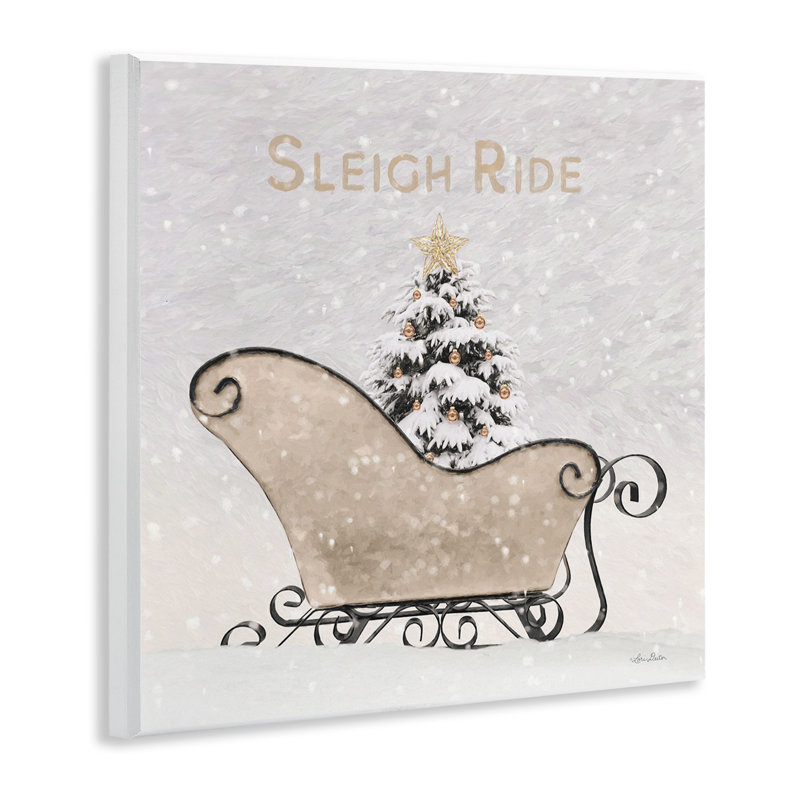 «Sleigh Ride Winter Scene On MDF» par Lori Deiter, reproduction