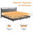 Khemis Floating Bed Frame with LED Lights and  Charging Station, RGB Smart Storage Headboard Platform Bed with Type-C & USB Port-1235244613-1235244614