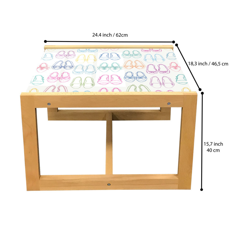 Jaffar Trestle Coffee Table, 40cm H x 46.5cm W x 62cm D