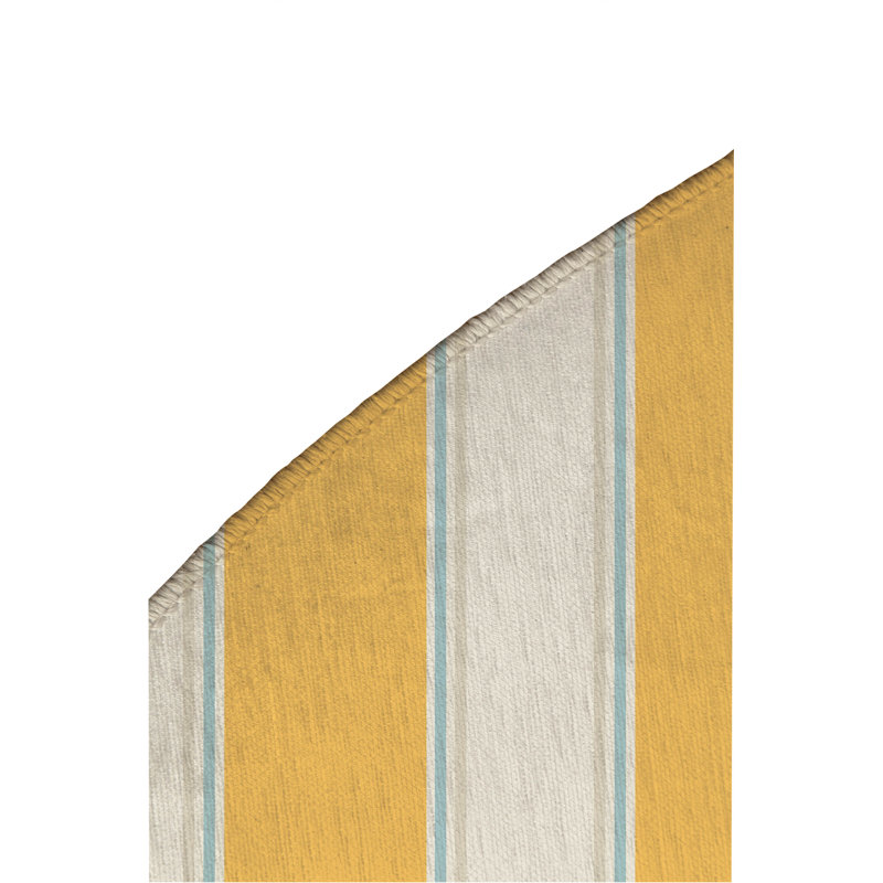 Cabana Stripe Outdoor Rug, Round 5'