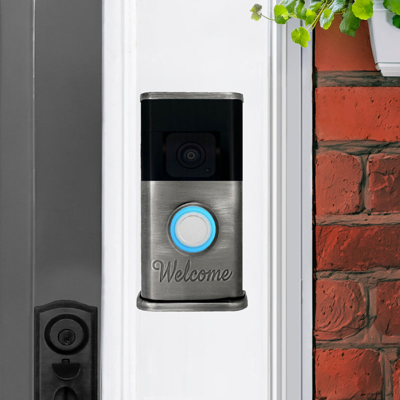 Housse de bienvenue pour sonnette vidéo (Ring 3, 3 Plus, 4, Batterie Plus, compatible Batterie Pro), Étain antique