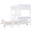 Lit simple superposé au dessus d'un lit double avec bureau-1918993283