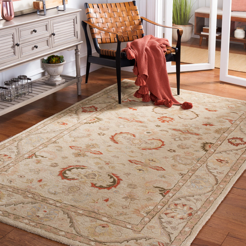 Tapis oriental en laine touffeté à la main Tingley, Rectangle 4 pi x 6 pi