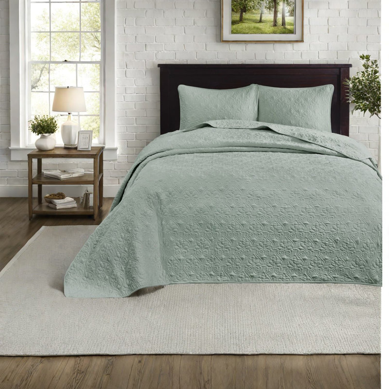 Ensemble de literie en coton réversible durable, taille simple Cottage moderne pour plus de confort