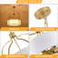 Lustre de style campagnard 5 lumières avec abat-jour en tissu blanc pour cuisine, salon, chambre à coucher, vestibule-132062665