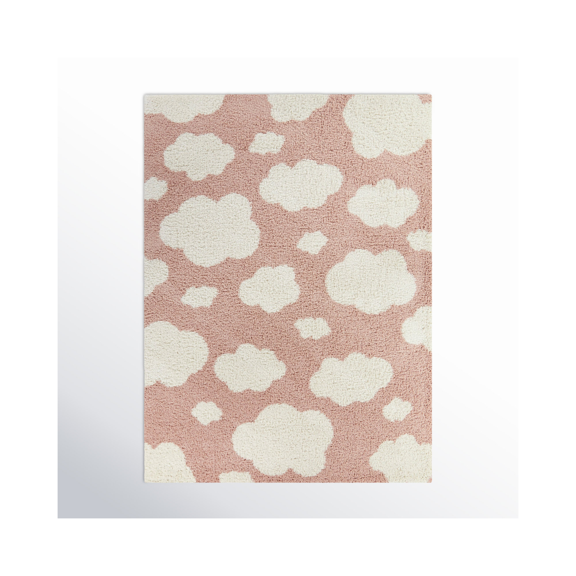Primland Cloud Shag Area Rug, Rectangle 3'11" x 5'7", Pink