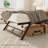 Twin Metal Trundle Day Bed Frame Metal Slats, Daybed Frame with Lockable Casters, Sturdy Platform for Bedroom or Small Spaces-784078397