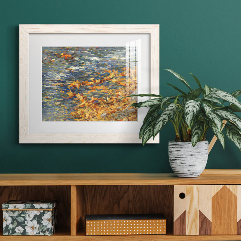 Autumn Creek - Reproduction d'art sur papier encadré, H 24 po x l 18 po x P 1,5 po, Cadre blanc
