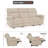 Endrik 87.8" Width zero clearance recliner  Power Reclining Sofa with Flip Down Console and LED Light, 3-Seater Couch for Small Spaces Living Room and RV-416406953