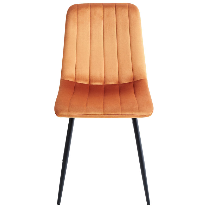 KALISPELL 43cm H Velvet Upholstered Side Chair, Orange