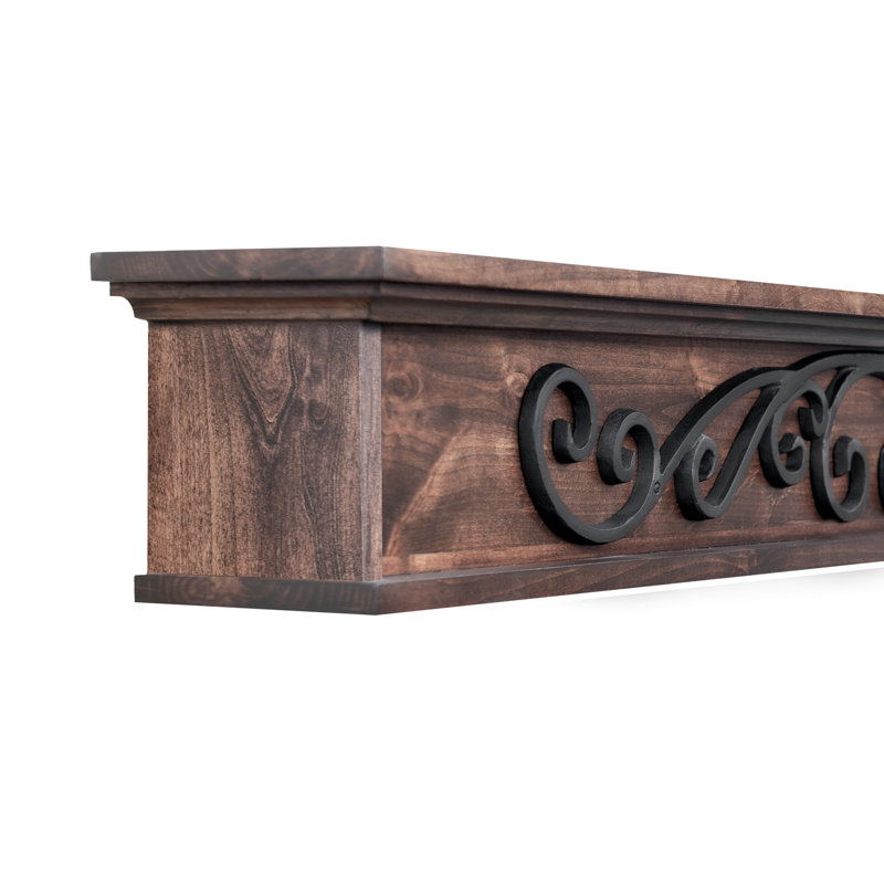 Roma Fireplace Mantel, 72", Brown Wood