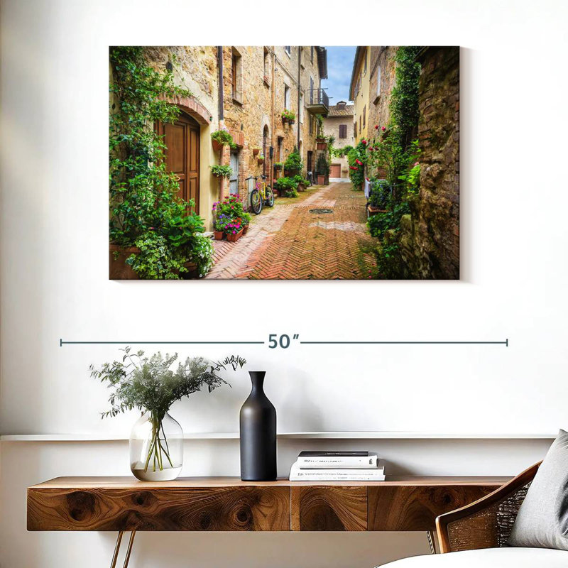 Ravi, pittoresque rue toscane, H 26 po x l 39 po