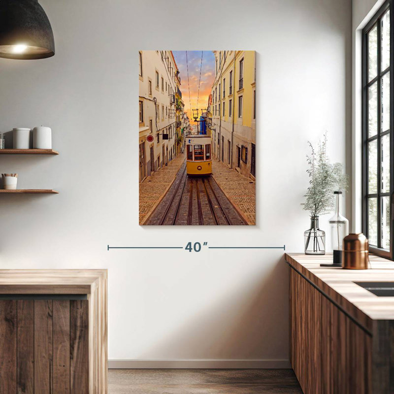Sireci Yellow Bica Tram, 39" H x 26" W