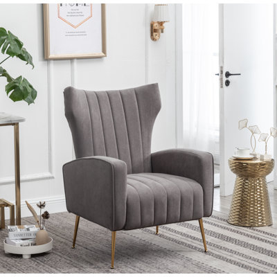 Milana 27" Wide Velvet Wingback Chair
