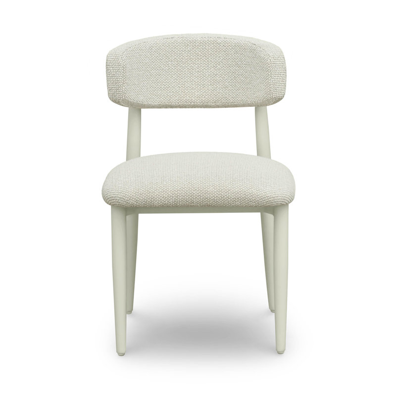 Chaise d'appoint d'extérieur texturée Snyder Enfield, Crème, crème