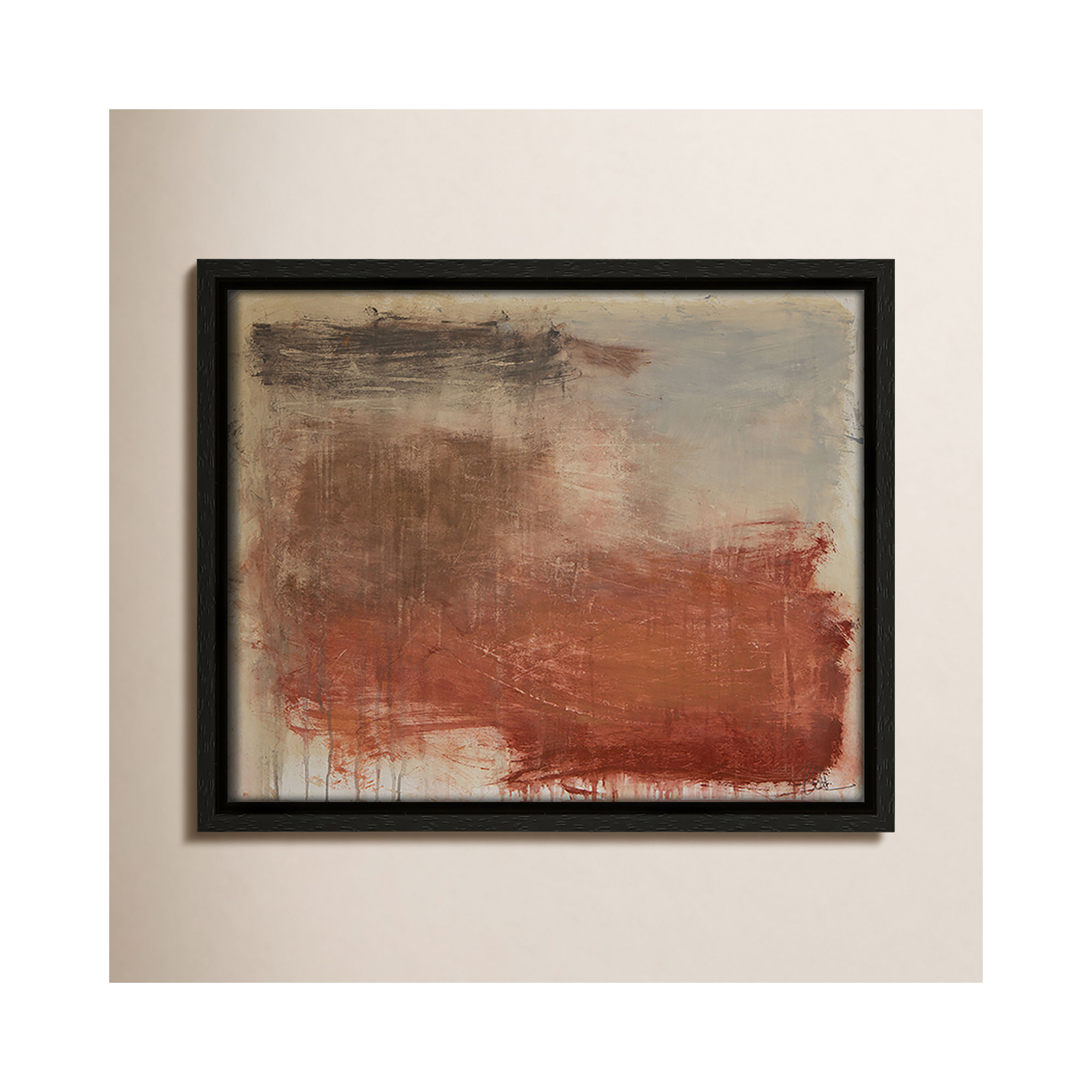 Autumn Over The Rivera Print by , Espresso, 9.5" H x 11.5" W