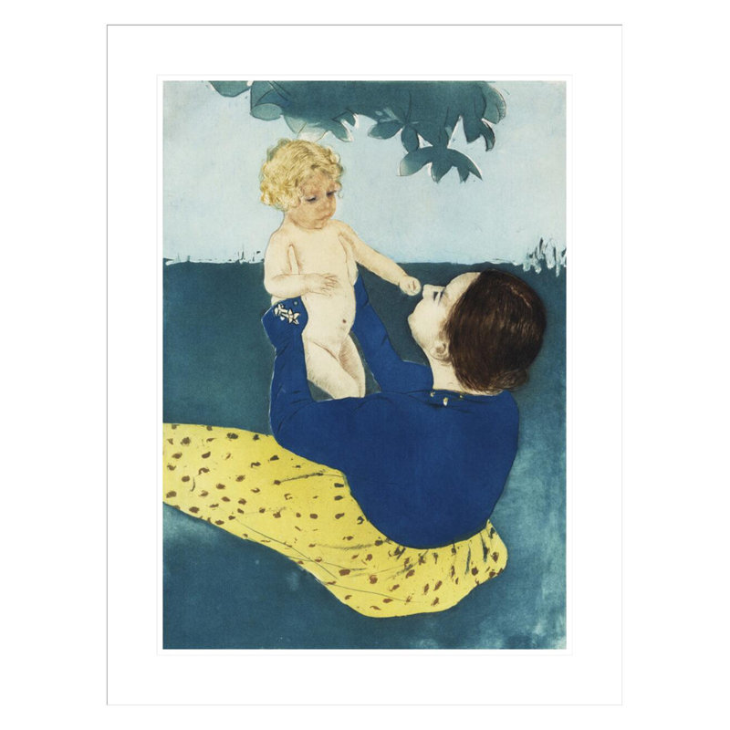 «Under the Horse» par Mary Cassatt - Impression sur toile, H 29,5 po x l 22,84 po