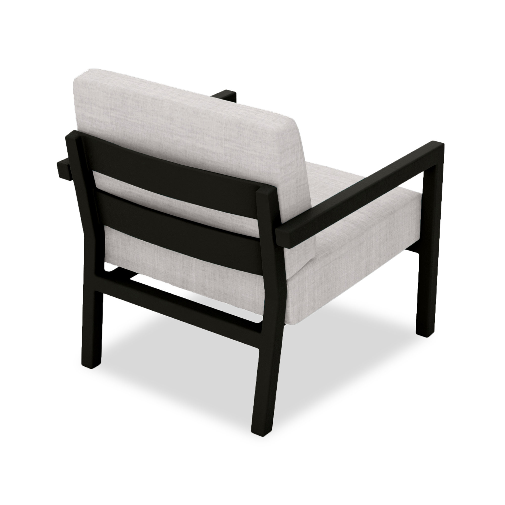 Vivant Patio Chair with Sunbrella® Cushions, Black, Cast Silver