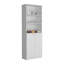 Bibliothèque 2 portes Vinton avec tablettes supérieures, blanc