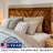 Sierra Solid Wood Bed Frame with Adjustable Headboard / Handcrafted Pattern Platform Bed-1120265282-1120160066