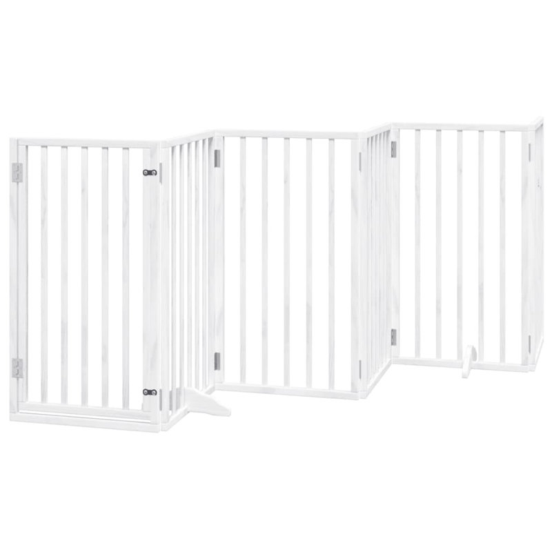 Chirezza Solid Wood Dog House Door, 90cm H x 600cm W x 2cm D, White