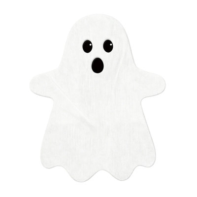 Cute Ghost Shaped Throw Blanket Soft Flannel Halloween Ghost Blanket For Sofa Bed Couch Halloween Home Decor