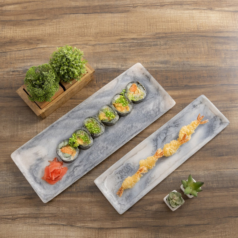Rectangle Platter Set Of 2 , Gray