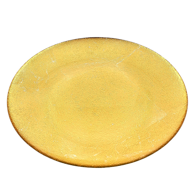 Assiette plate 11 po Aura, Or