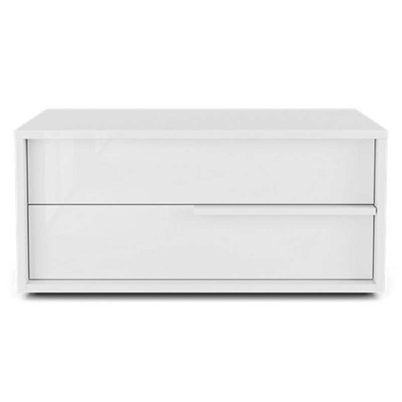 Jane 2 - Drawer Nightstand, Glossy White, Left