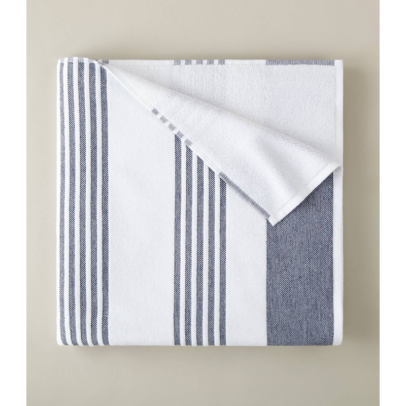 AEGEAN STRIPE BEACH TOWEL, NAVY