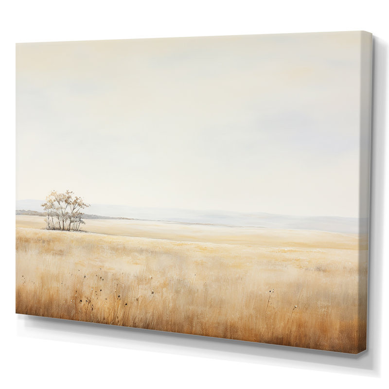 «Prayies Endless Meadows Scenery Minimalisme», reproduction sur toile, Toile tendue, H 24 po x l 32 po