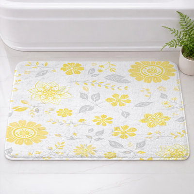 Tapis de bain à motif floral