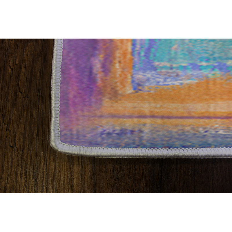 Premium Woven Carpet, 2.6 x 4.0 Feet | 100% Polyester, Antibacterial, Non-Slip Underside | 3D Digital Printing, Machine Washable, Pile Height: 0.04 in | Ideal for Living Room, Bedroom, and Home Decor
